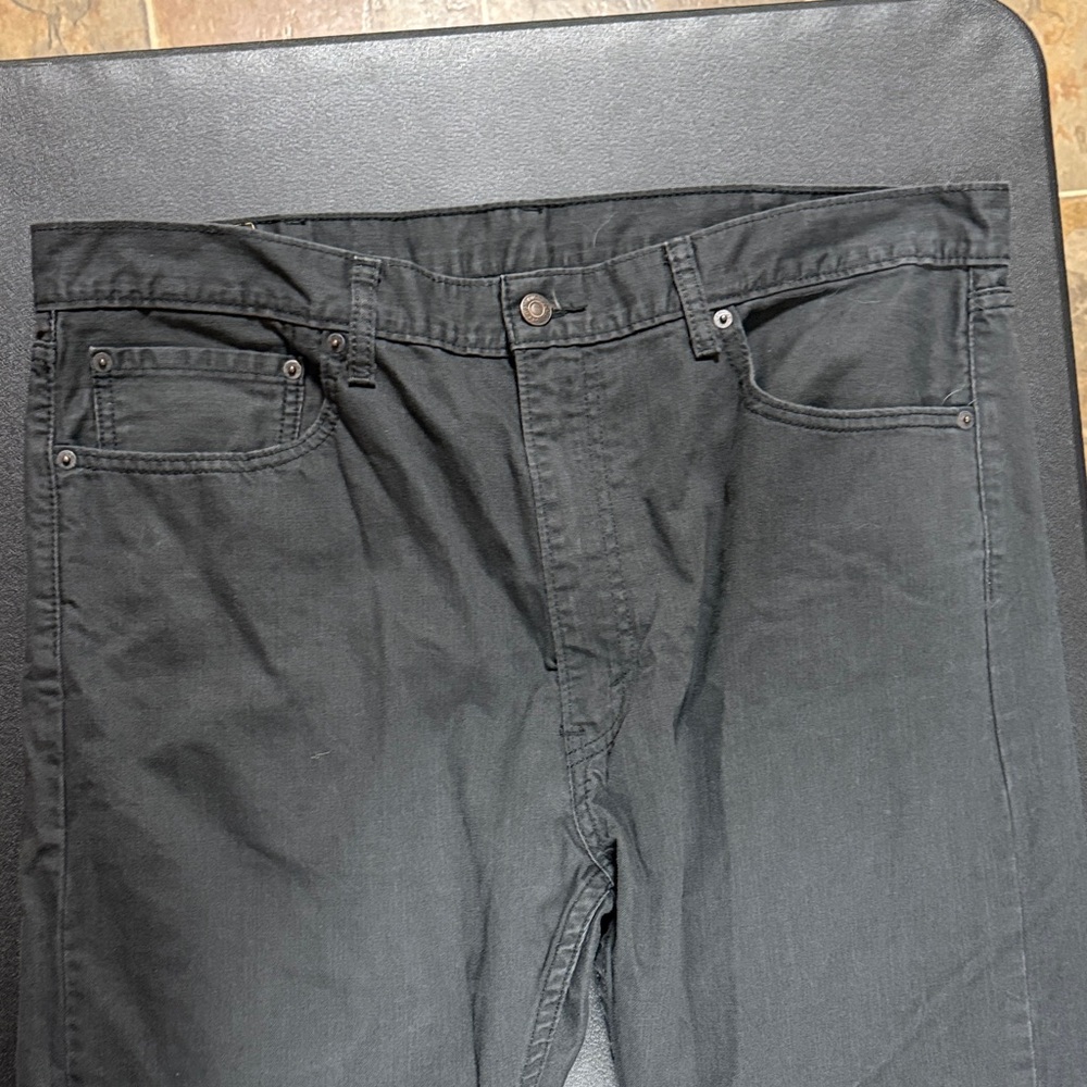 Levi's Men's Charcoal White Tag 505 Straight Jeans